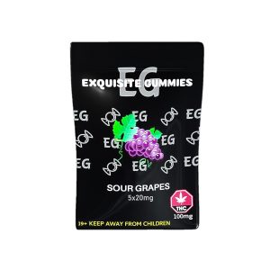 Exquisite Gummies - Sour Grape 100mg THC