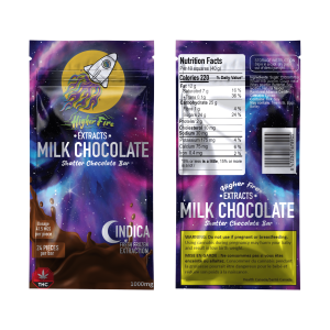 Buy Higher Fire Extracts - Shatter Chocolate Bar - Milk Chocolate 1000mg THC (Indica) at Wccannabis Online Shop