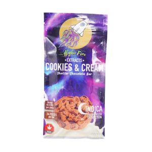 Buy Higher Fire Extracts - Shatter Chocolate Bar - Cookies & Cream 2000mg THC (Indica) at Wccannabis Online Shop