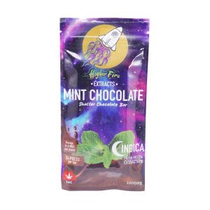 Buy Higher Fire Extracts - Shatter Chocolate Bar - Mint 1000mg THC (Indica) at Wccannabis Online Shop