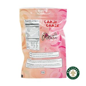 Buy Candy Craze Edibles - Peach Gummy 1000mg THC at Wccannabis Online Shop
