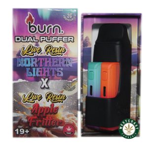 Burn Extracts Dual 2 Gram Puffer – Live Resin Northern Lights x Live Resin Apple Fritter (2 Grams + 2 Gram)1