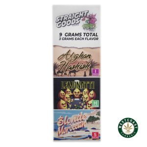 Straight Goods Triple Chamber Vape Afghan Hashish + Lemonatti + Blonde Moroccan (3 Grams + 3 Grams + 3 Gram)1
