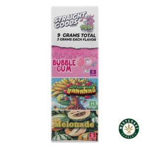 Straight Goods Triple Chamber Vape Bubble Gum + Apples and Banana + Melonade (3 Grams + 3 Grams + 3 Gram)1