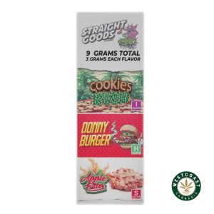 Straight Goods Triple Chamber Vape Cookies Kush + Donny Burger + Apple Fritter (3 Grams + 3 Grams + 3 Gram)1