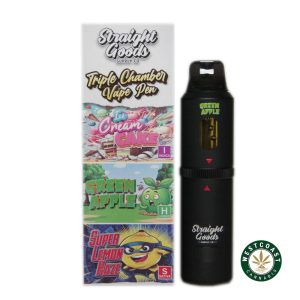 Straight Goods Triple Chamber Vape Ice Cream Cake + Green Apple + Super Lemon Haze (3 Grams + 3 Grams + 3 Gram)