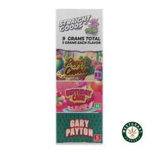 Straight Goods Triple Chamber Vape Peyote Cookies + Birthday Cake + Gary Payton (3 Grams + 3 Grams + 3 Gram)1