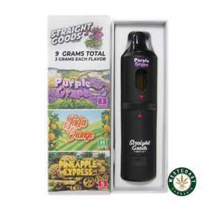 Straight Goods Triple Chamber Vape Purple Grape + Jaffa Orange + Pineapple Express (3 Grams + 3 Grams + 3 Gram)
