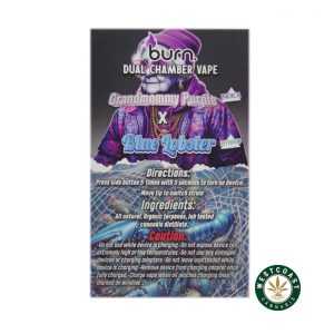 Burn Extracts Dual Chamber Disposable Vape Grandmommy Purple Blue Lobster 2