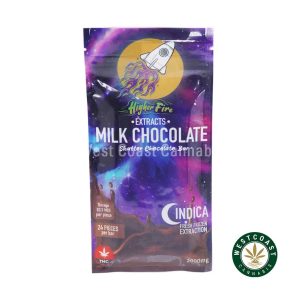 Buy Higher Fire Extracts - Shatter Chocolate Bar - Milk Chocolate 2000mg THC (Indica) at Wccannabis Online Shop