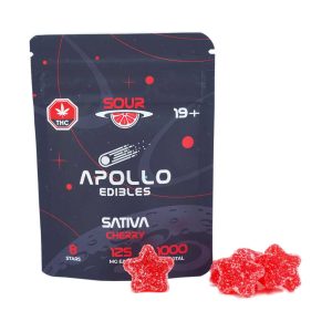 Buy Apollo Edibles - Sour Cherry Shooting Stars 1000mg THC Sativa at Wccannabis Online Shop
