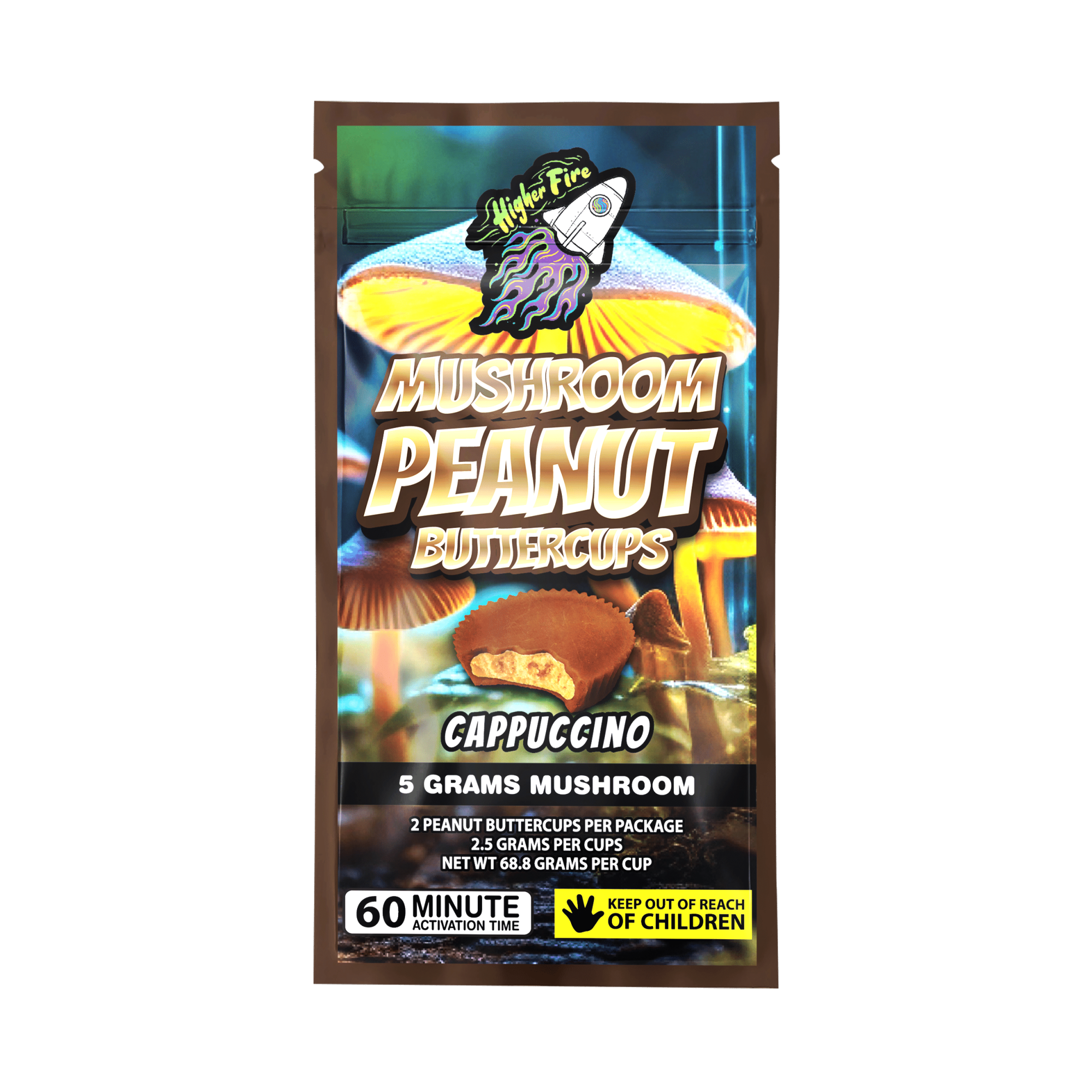 Buy Higher Fire Extracts - Mushroom Peanut butter Chocolate Cups - Cappuccino 5000MG at Wccannabis Online Shop