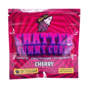 Buy Higher Fire Extracts - Shatter Gummy Cubes - Cherry 2500mg THC at Wccannabis Online Shop