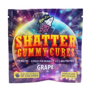 Buy Higher Fire Extracts - Shatter Gummy Cubes - Grape 2500mg THC at Wccannabis Online Shop