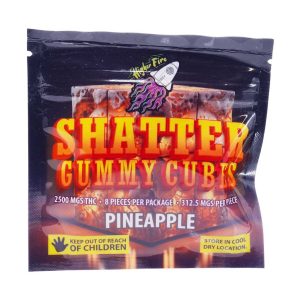 Buy Higher Fire Extracts - Shatter Gummy Cubes - Pineapple 2500mg THC at Wccannabis Online Shop