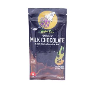Buy Higher Fire Extracts - Bubble Hash Chocolate Bar - Milk 2000mg THC at Wccannabis Online Shop