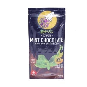 Buy Higher Fire Extracts - Bubble Hash Chocolate Bar - Mint 1000mg THC at Wccannabis Online Shop