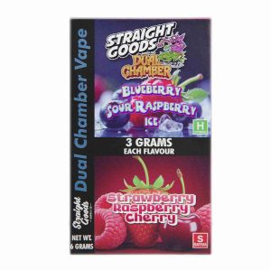 Buy Straight Goods - Dual Chamber Vape - Blueberry Sour Raspberry Ice + Strawberry Raspberry Cherry (3 Grams + 3 Grams) at Wccannabis Online Shop
