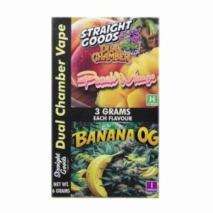 Buy Straight Goods - Dual Chamber Vape - Peach Mango + Banana OG (3 Grams + 3 Grams) at Wccannabis Online Shop
