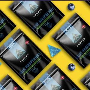 Buy Proper Extracts Edibles - Triangles 360mg Live Resin Gummies - Blue Raspberry at Wccannabis Online Shop