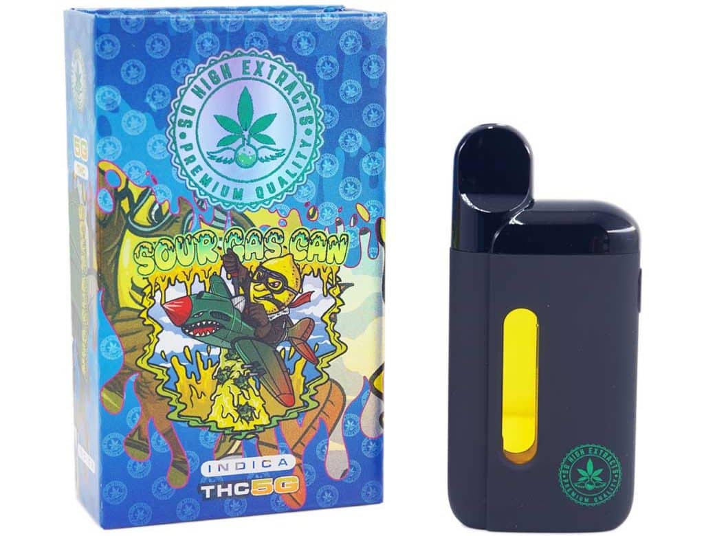 Buy So High Extracts Disposable Pen - Sour Gascan 5ML (Indica) at Wccannabis Online Shop