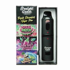 Buy Straight Goods - Triple Chamber Vape - Sour Patch Watermelon + Pink Mint Soda + Pina Colada (3 Grams + 3 Grams + 3 Gram) at Wccannabis Online Shop