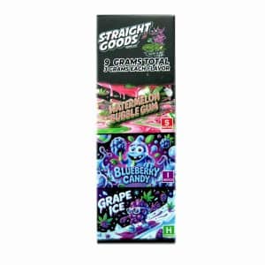 Buy Straight Goods - Triple Chamber Vape - Watermelon Bubblegum + Blueberry Candy + Grape Ice (3 Grams + 3 Grams + 3 Gram) at Wccannabis Online Shop