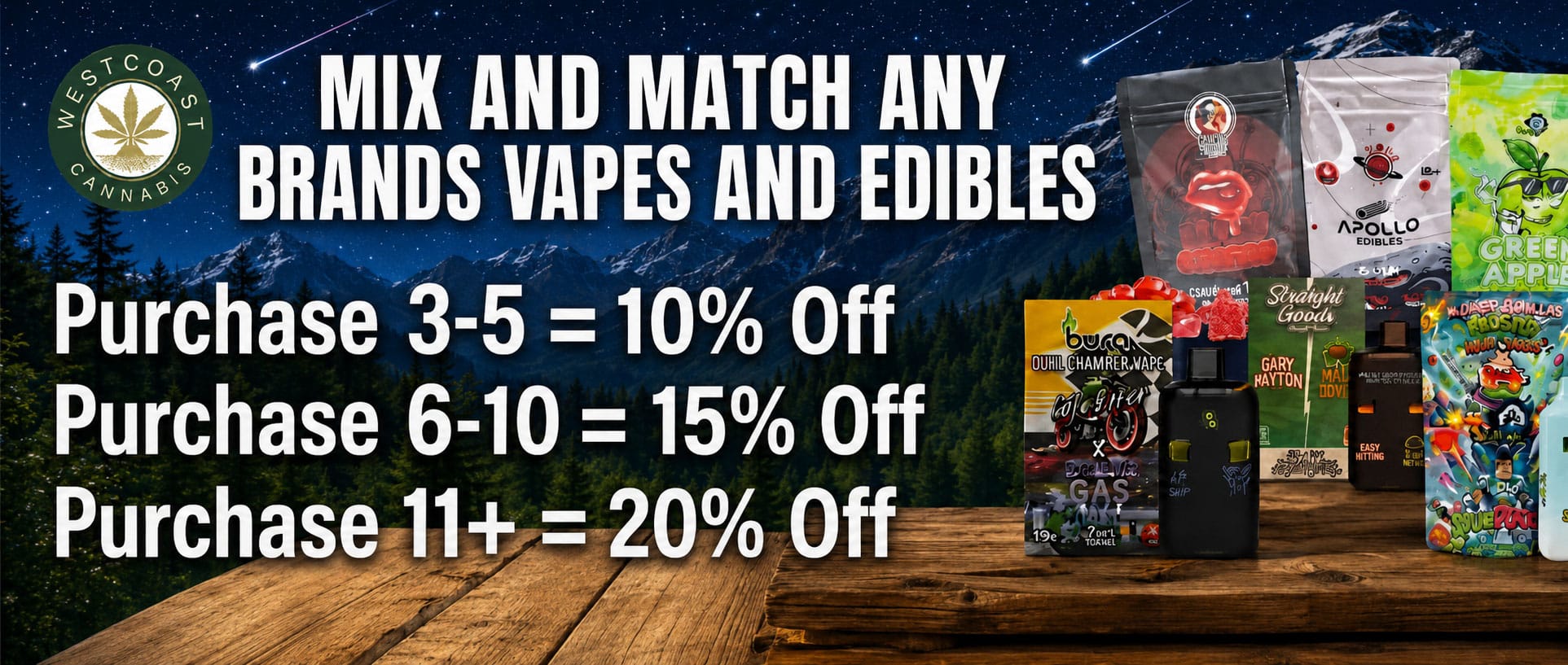 wcc edibles vapes mnm banner