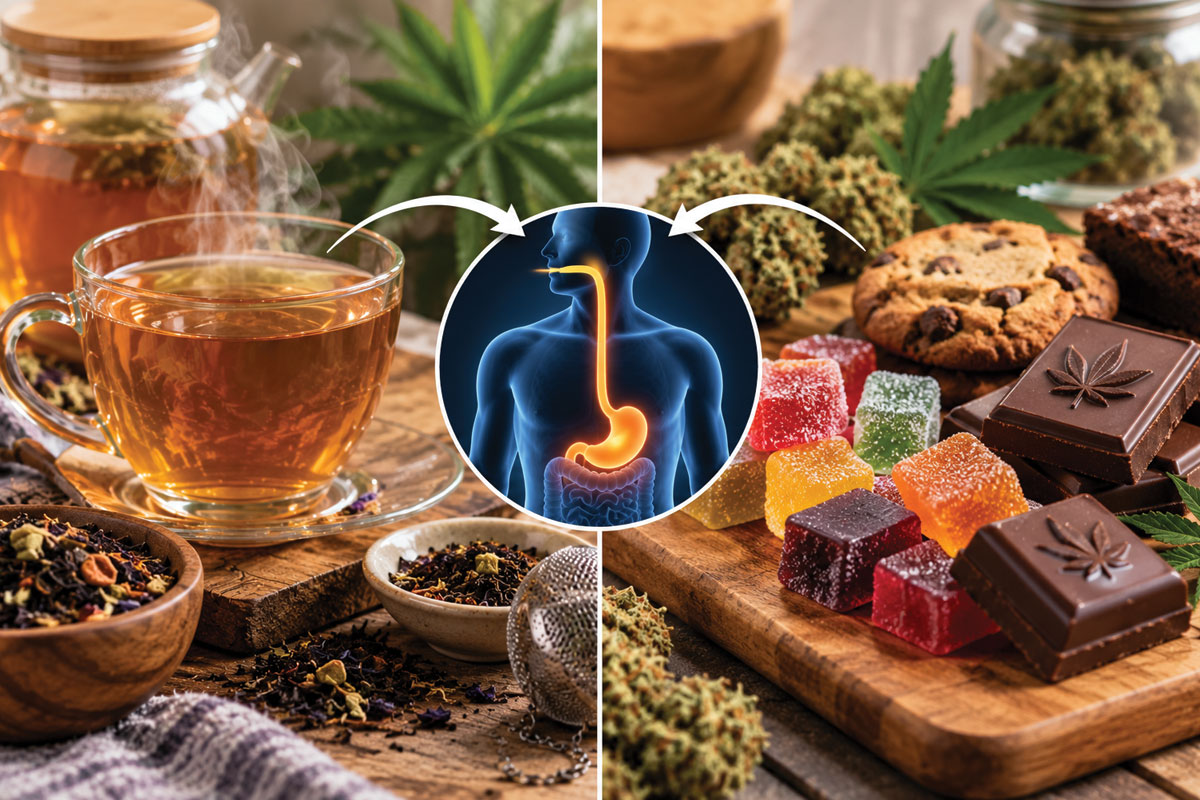 Cannabis Tea vs Traditional Edibles Cannabis Tea vs Traditional Edibles