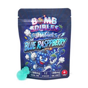 Buy Bomb Edibles - 1200mg THC Gummy - Blue Raspberry at Wccannabis Online Shop