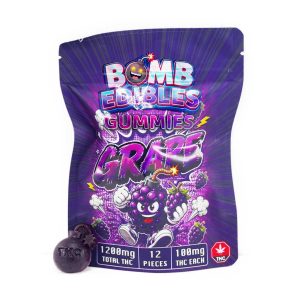 Buy Bomb Edibles - 1200mg THC Gummy - Grape at Wccannabis Online Shop
